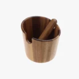 Acacia Wood Knock Box with Magnetic Cross Bar x2