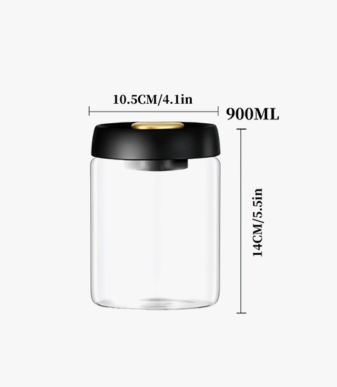 900ml / 30oz Air Tight Glass Container for beans (Single)